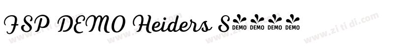 FSP DEMO Heiders S字体转换 FSP DEMO Heiders S字体转换